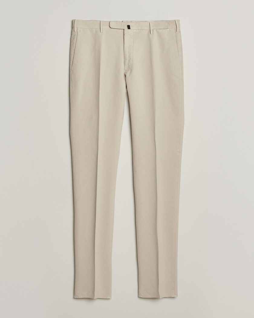 Incotex Slim Fit Soft Cotton Stretch Chinos Off White – Hvid
