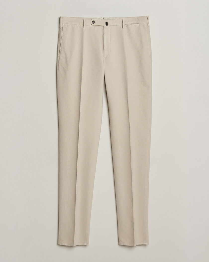 Incotex Regular Fit Soft Cotton Stretch Chinos Off White – Hvid