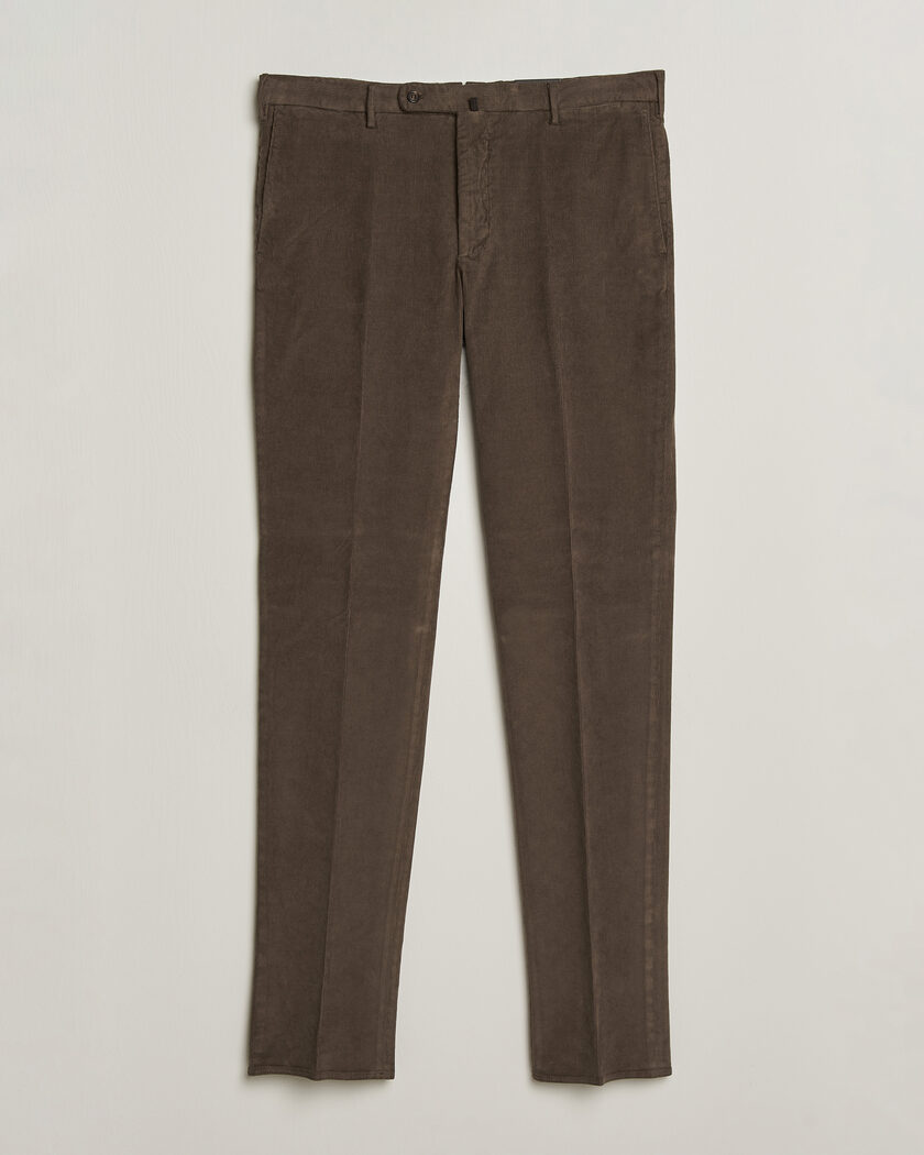 Incotex Regular Fit Baby Corduroy Trousers Taupe – Brun