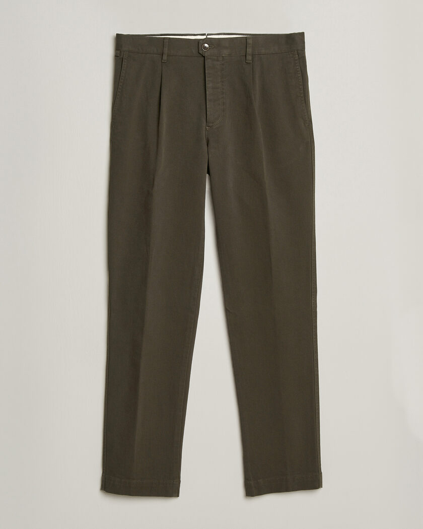 Incotex Regular Fit Cover Chinos Dark Green – Grøn
