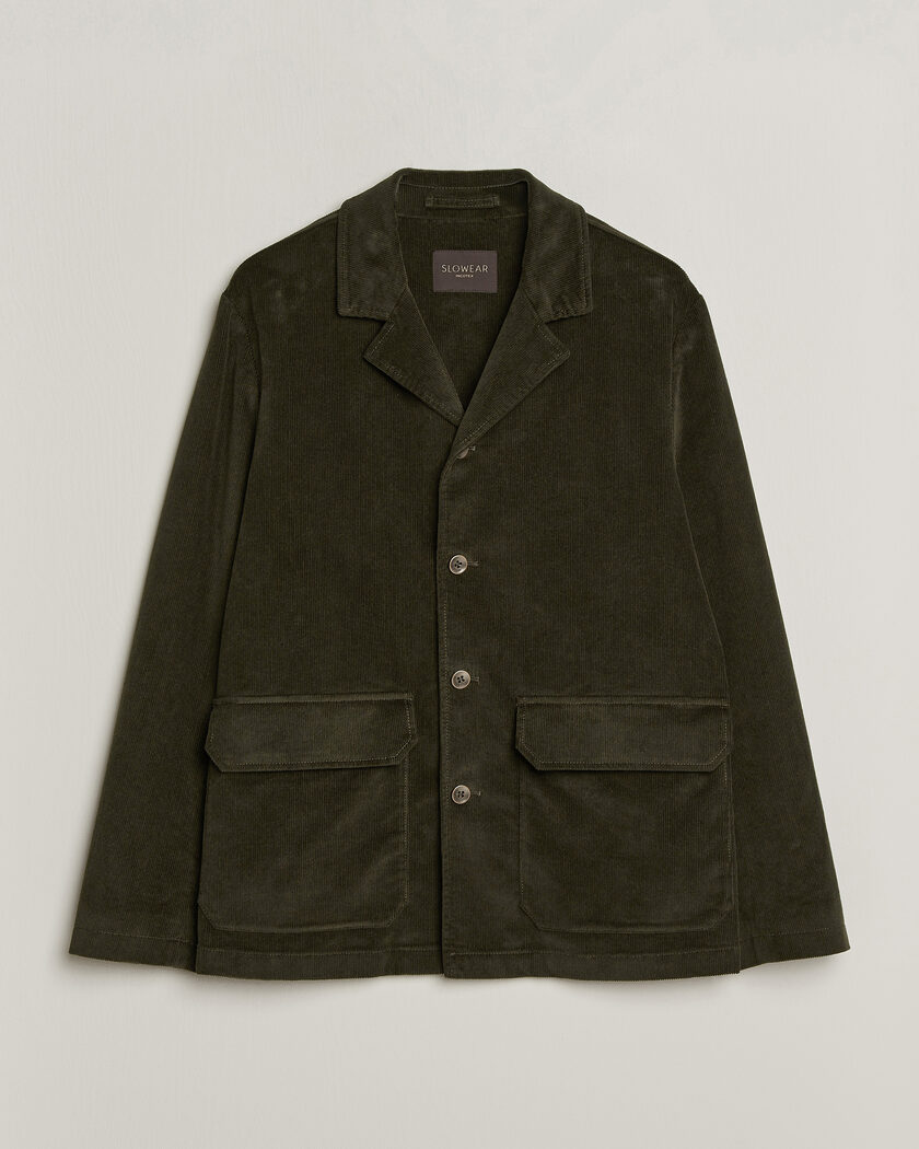 Incotex Corduroy Sports Jacket Forest Green – Grøn