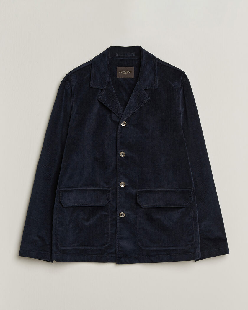 Incotex Corduroy Sports Jacket Navy – Blå