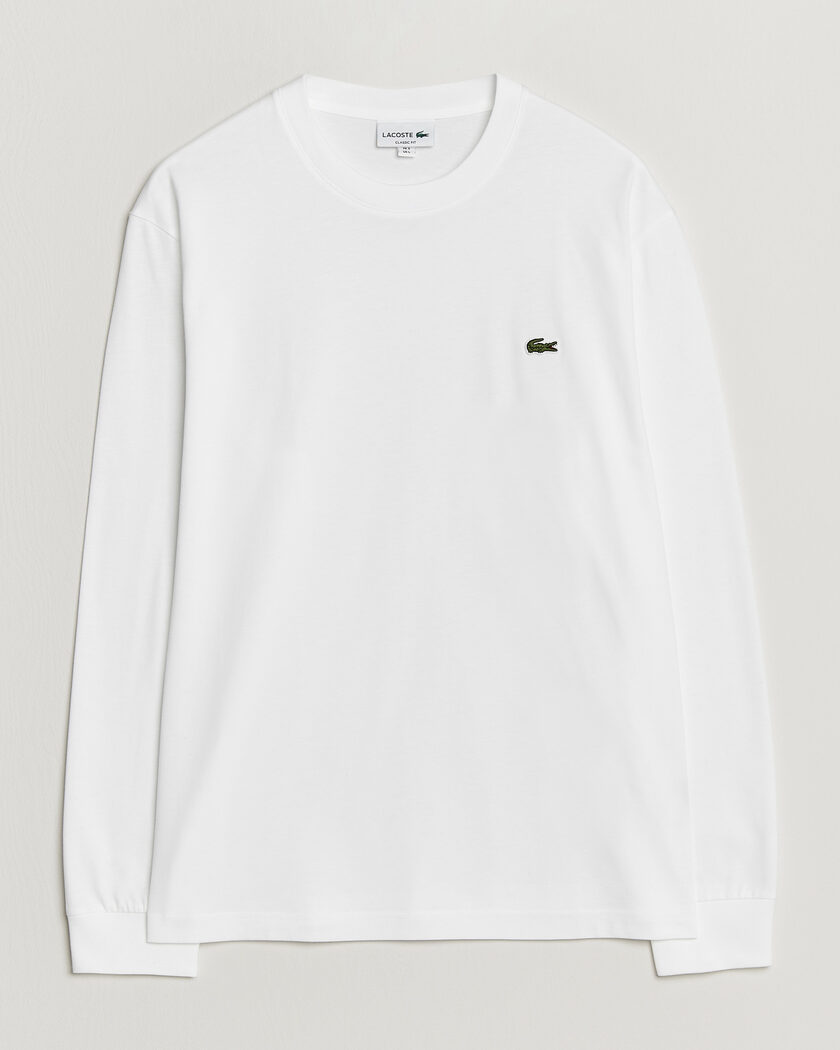 Lacoste Crew Neck Long Sleeve T-Shirt White – Hvid