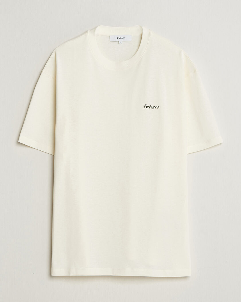 Palmes Logo T-Shirt Off White – Hvid