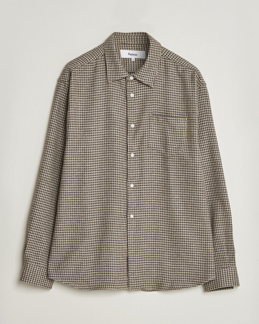 Palmes Serve Shirt Olive Check – Grøn