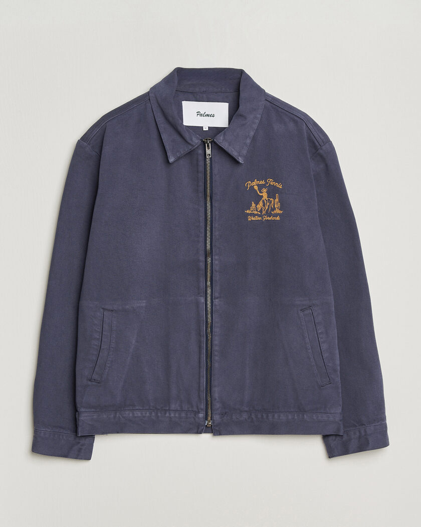 Palmes Western Zip Jacket Navy – Blå