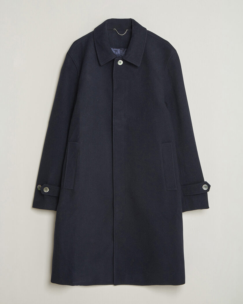 Palmes Cedric Wool Coat Navy – Blå