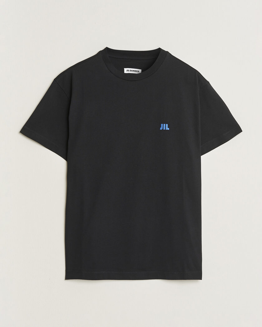 Jil Sander Short Sleeve Jil Logo T-Shirt Black – Sort