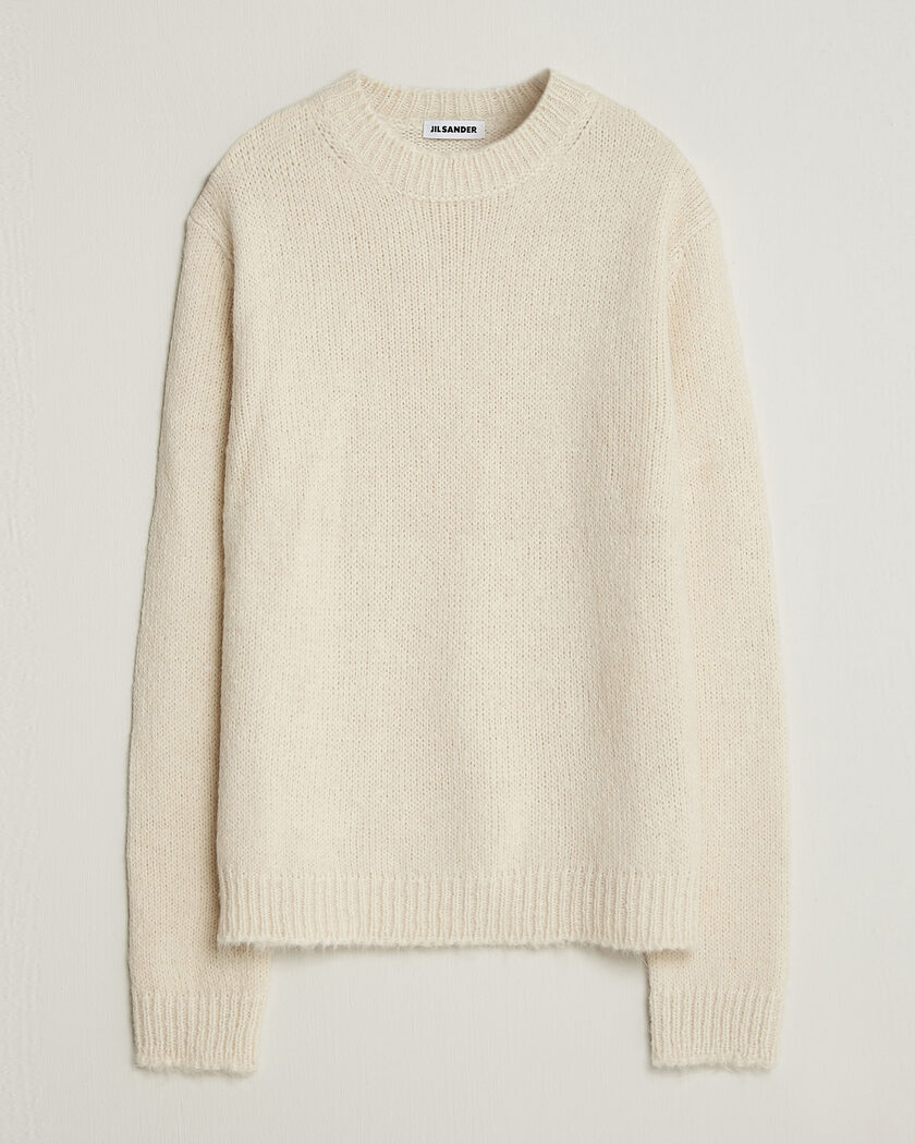 Jil Sander Rib Knit Sweater Off White – Hvid