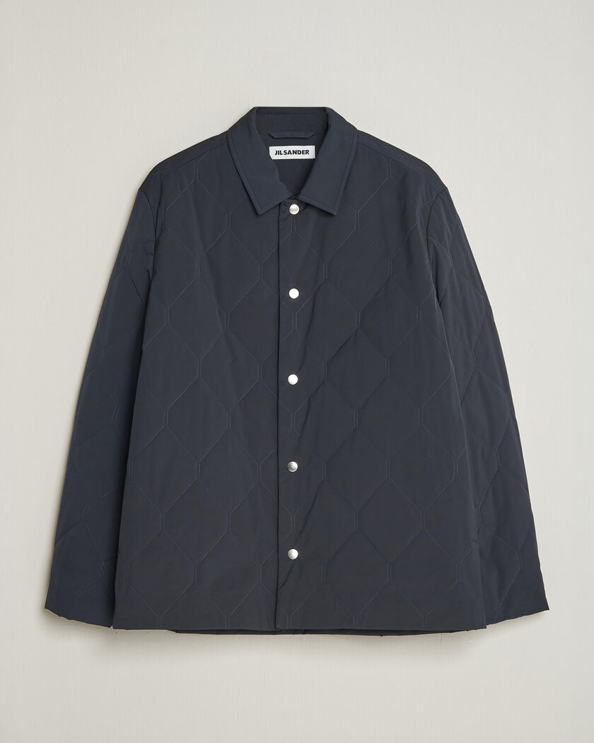 Jil Sander Quilted Down Jacket Navy – Blå