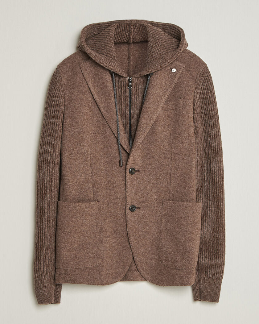 L.B.M. 1911 Ivan Hybrid Wool Blazer Brown – Brun