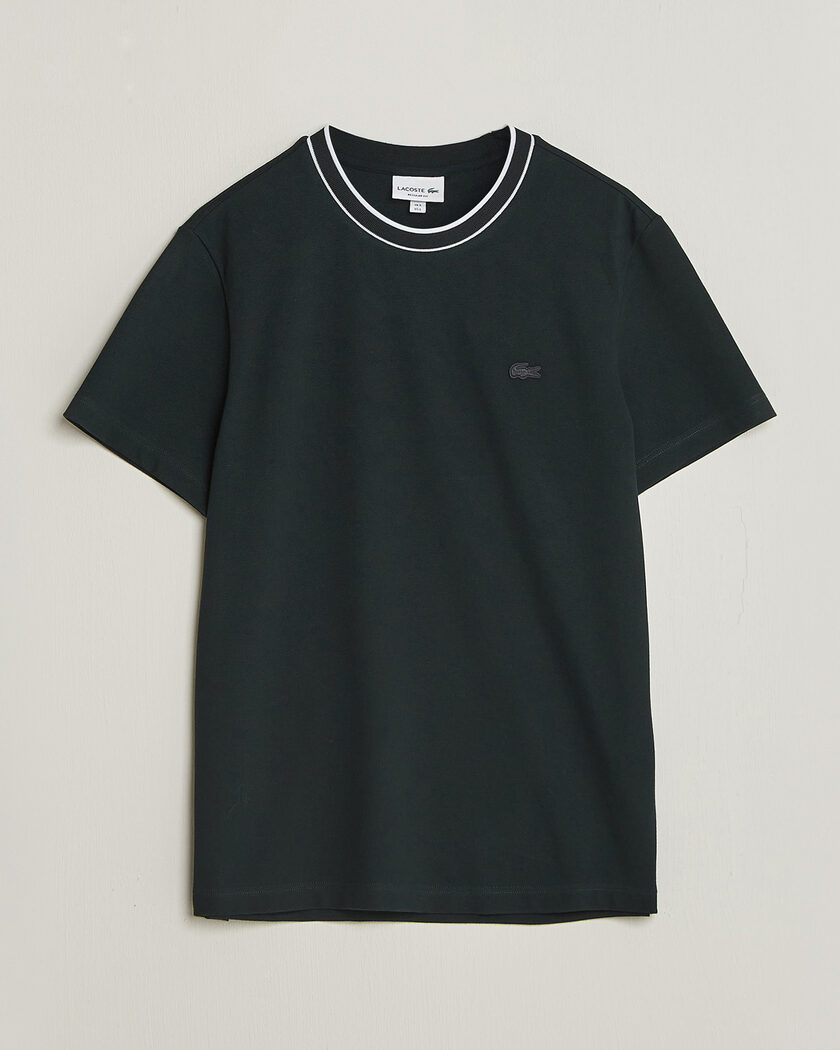Lacoste Contrast Rib Piqué T-Shirt Dark Varech – Grøn