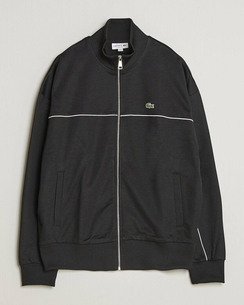 Lacoste Piqué Track Jacket Black – Sort