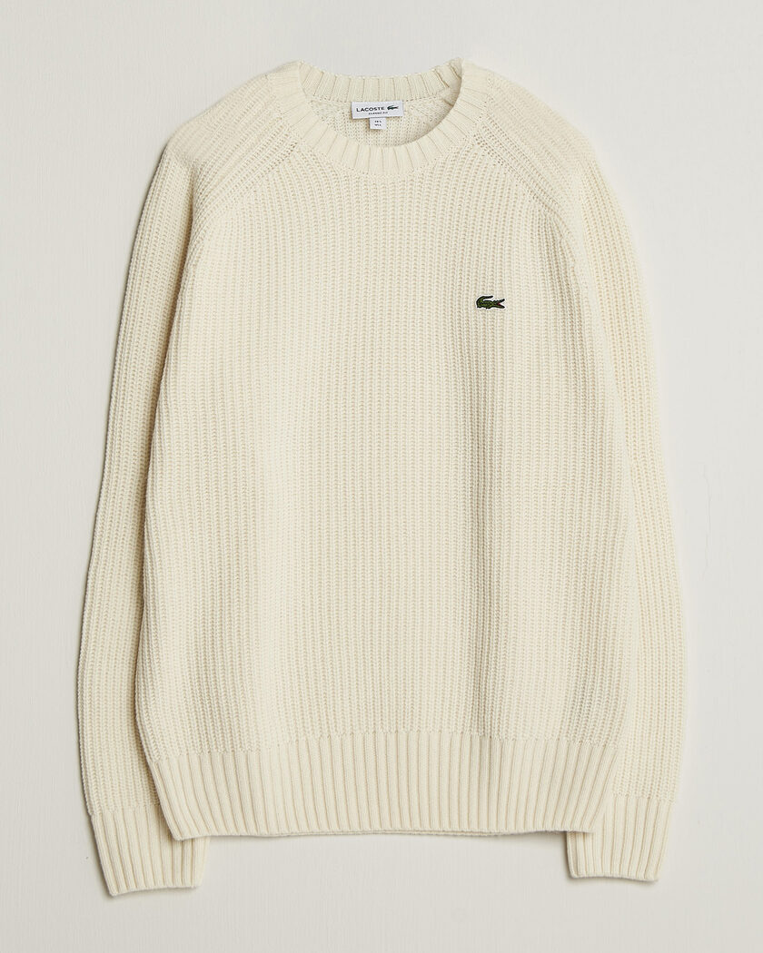 Lacoste Heavy Wool Knitted Sweater Lapland – Hvid