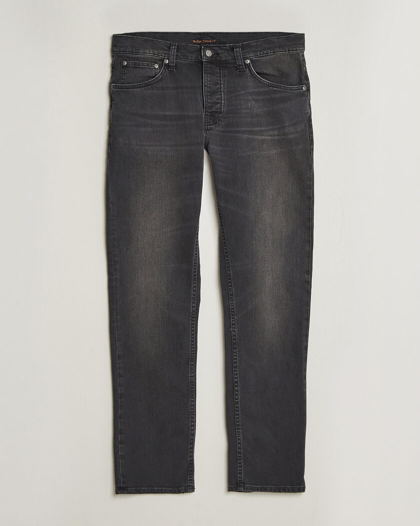 Nudie Jeans Solid Ollie Jeans Black Mist – Sort