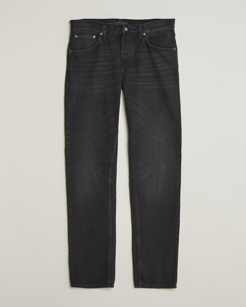 Nudie Jeans Steady Eddie II Jeans Black Fog – Sort