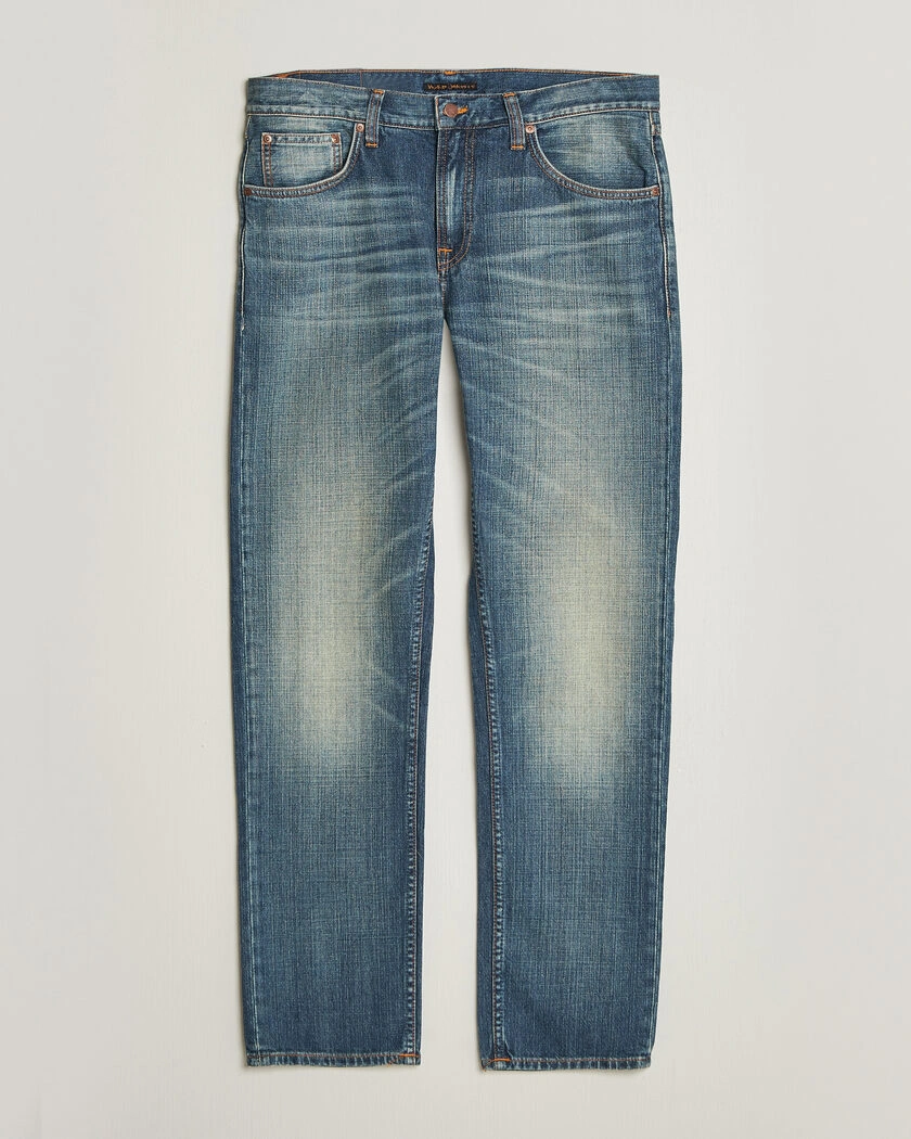 Nudie Jeans Gritty Jackson Jeans Tidal Waves – Blå