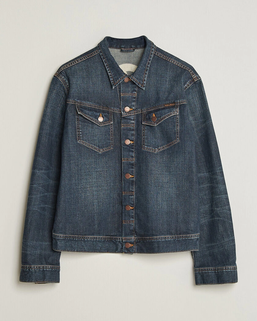 Nudie Jeans Conny Denim Jacket Big Wave Blue – Blå