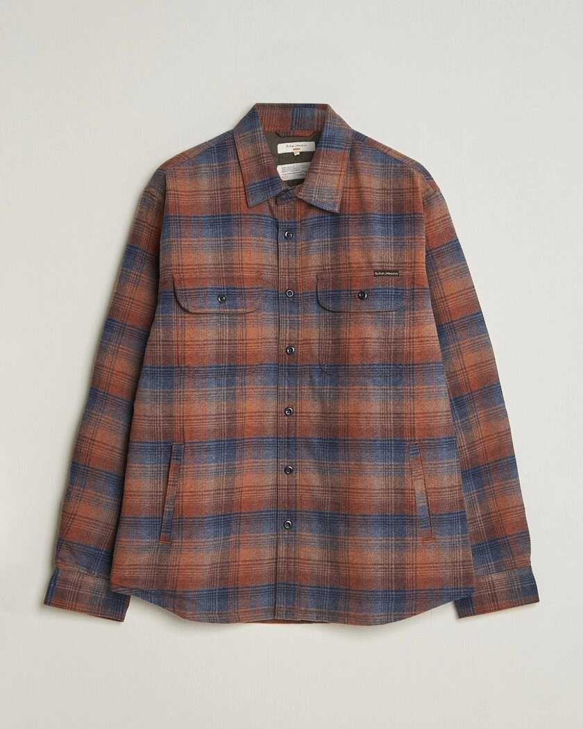 Nudie Jeans Glenn Padded Checked Overshirt Multi – Flerfarvet