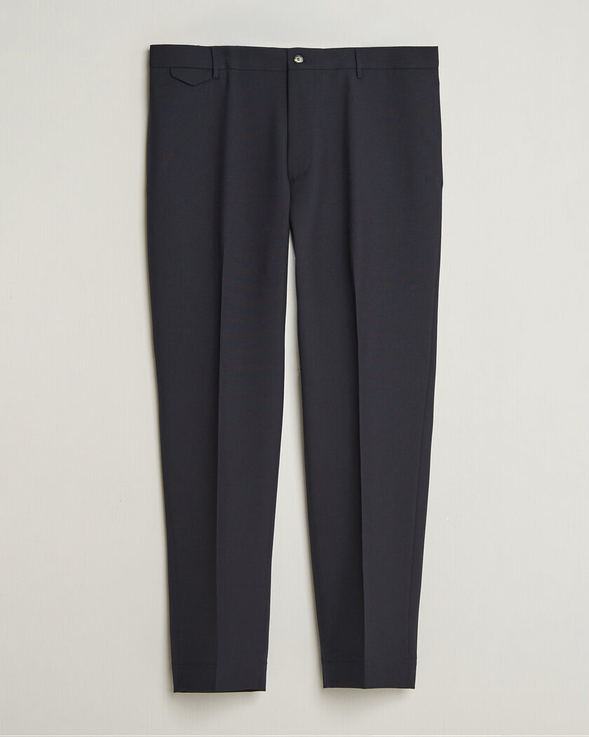 Santaniello Wool Trousers Navy – Blå