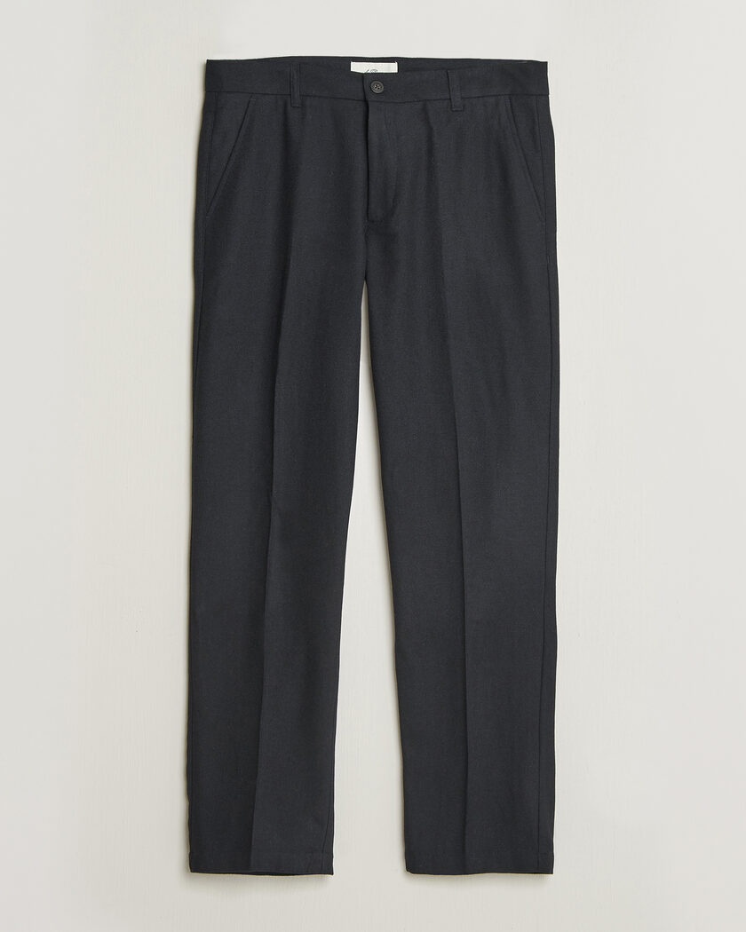 LES DEUX Wool Reg Suit Pants Dark Navy – Blå