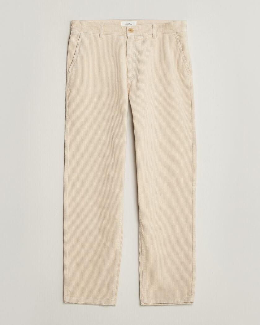 LES DEUX Corduroy Tapered Pants Ivory – Hvid