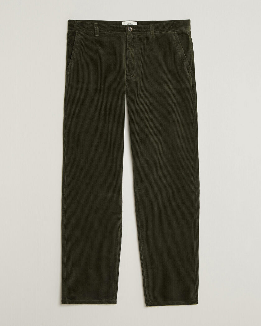 LES DEUX Corduroy Tapered Pants Rosin Green – Grøn