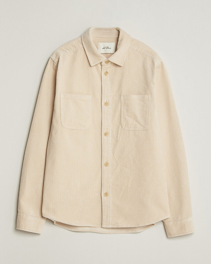 LES DEUX Corduroy Overshirt Ivory – Hvid