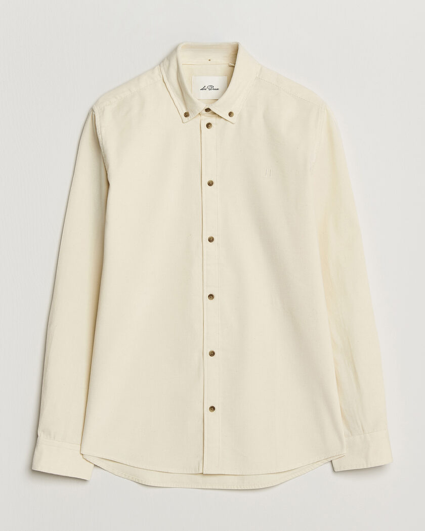LES DEUX Pinwale Corduroy Shirt Ivory – Hvid