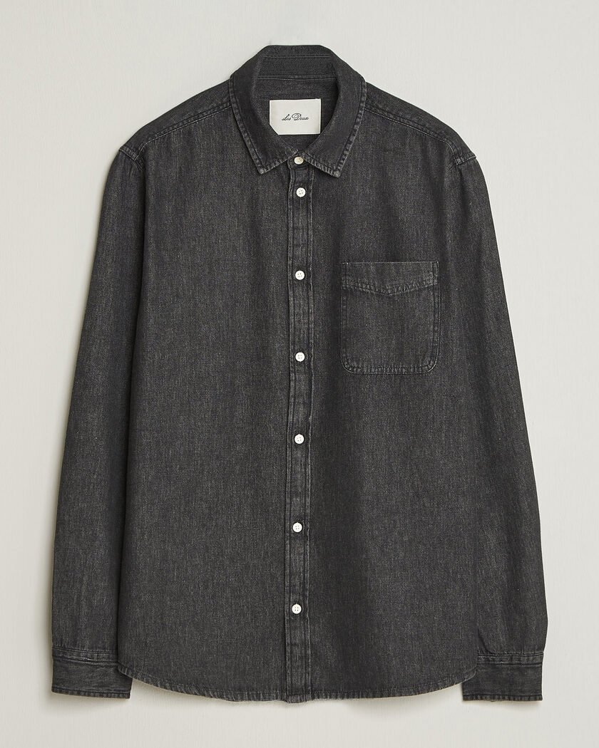 LES DEUX Denim Shirt Black Wash – Sort