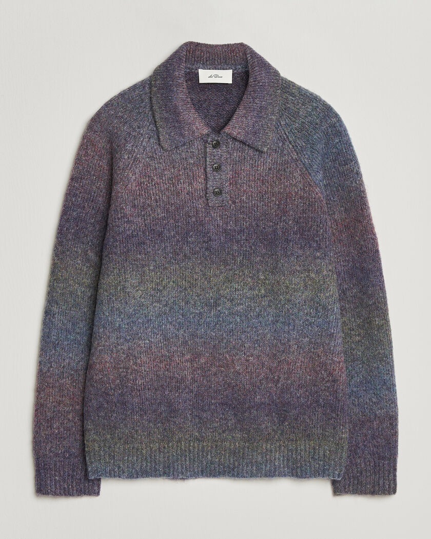 LES DEUX Gradient Knitted Polo Spiced Plum – Flerfarvet
