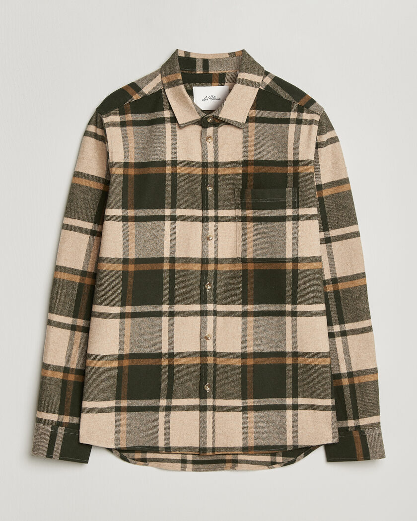 LES DEUX Check Flannel Shirt Rosin Green – Flerfarvet