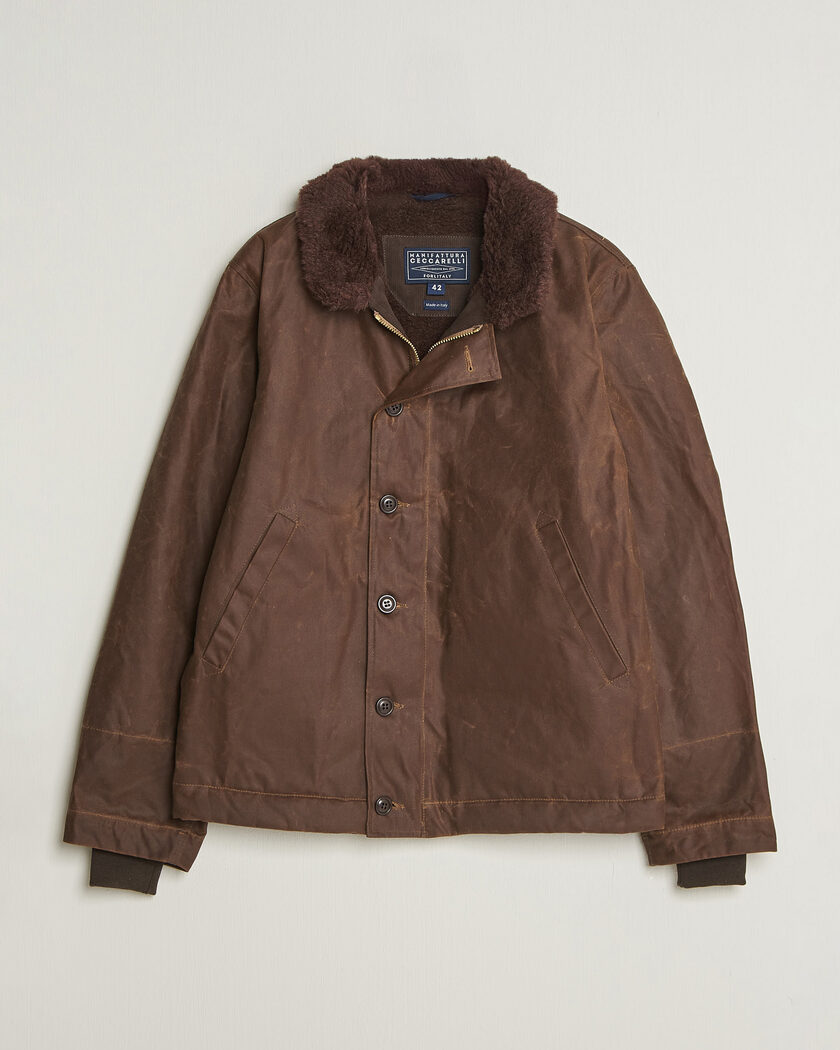 Manifattura Ceccarelli Deck Jacket Dark Tan – Brun