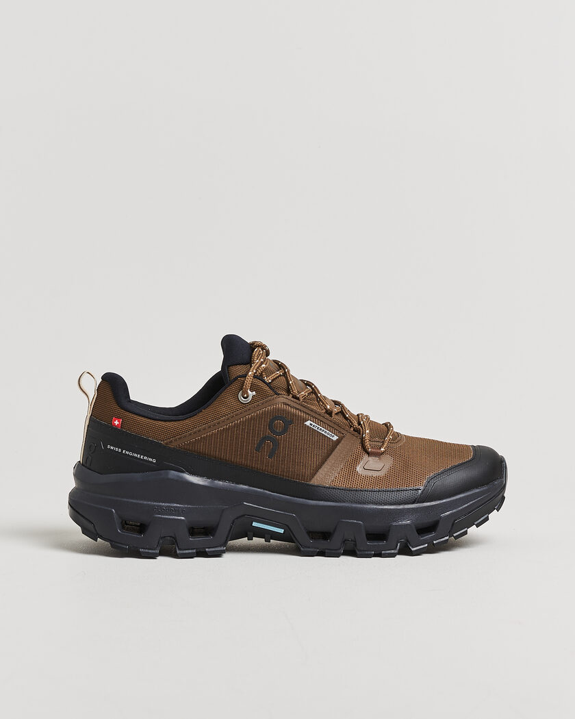 On Cloudrock Low Waterproof Earth/Black – Brun