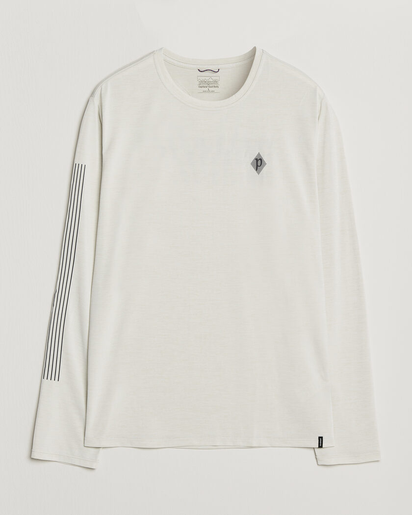 Patagonia Long Sleeve Cap Cool Shirt Dyno White – Hvid