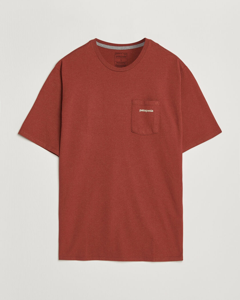 Patagonia Boardshort Logo Pocket Responsibili T-Shirt Rusty Red – Rød