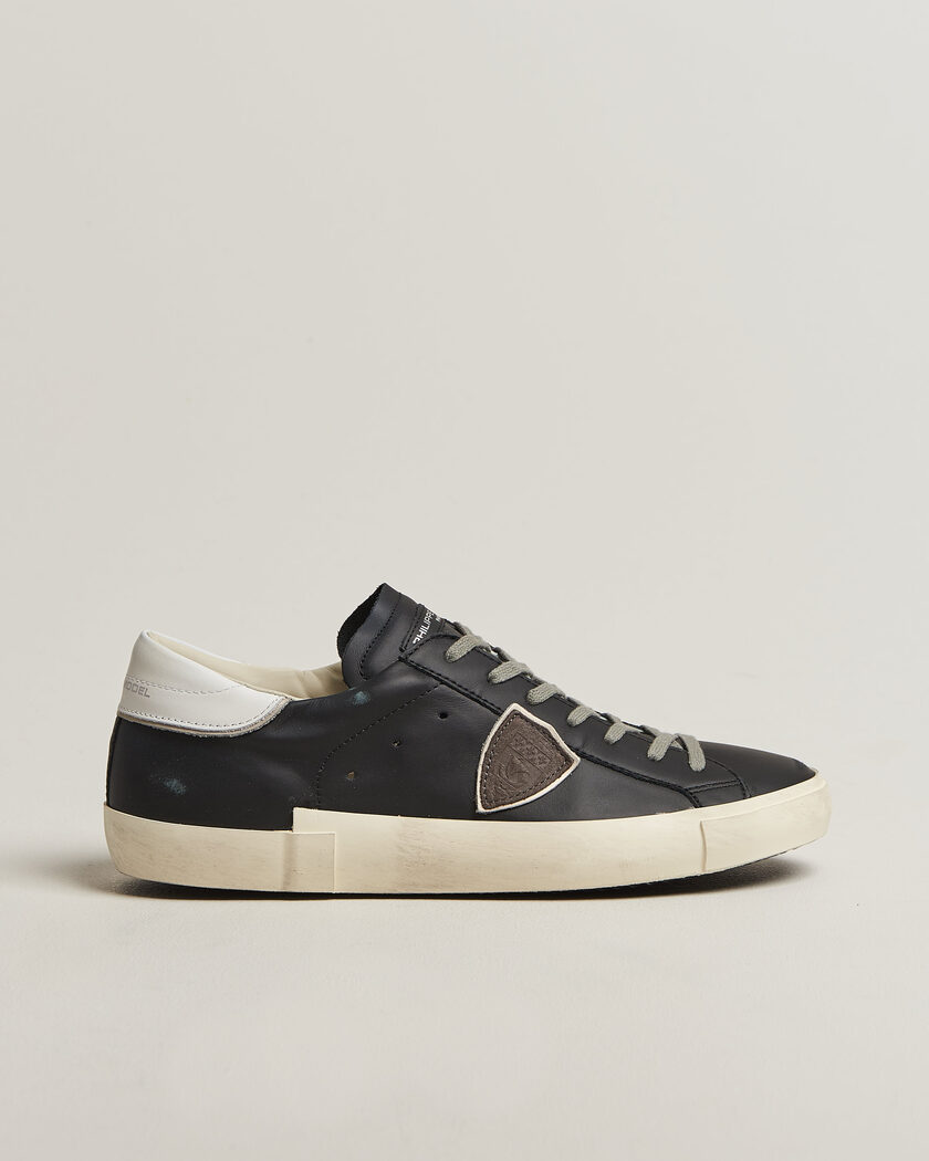 Philippe Model PRSX Low Top Suede Sneaker Black/White – Sort