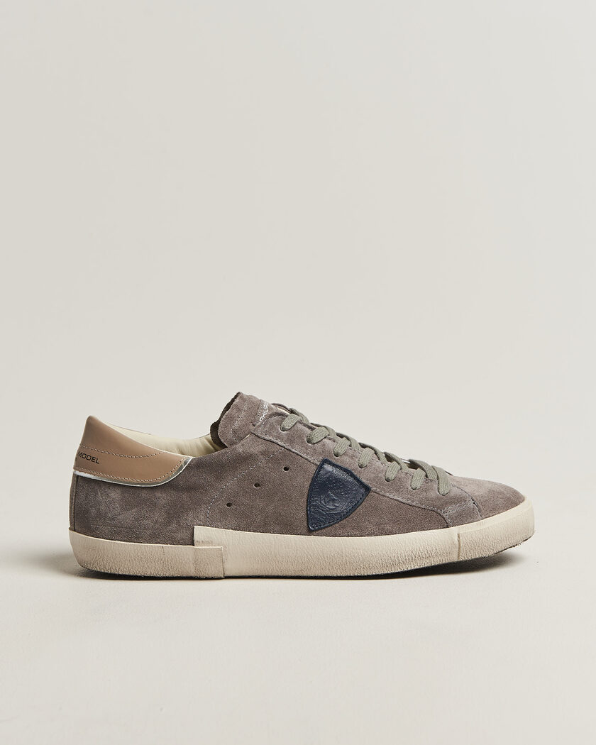 Philippe Model PRSX Low Top Suede Sneaker Grey – Grå