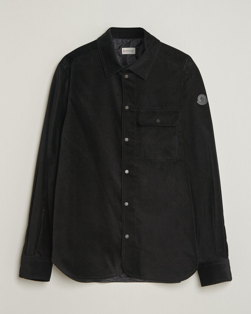 Moncler Corduroy Overshirt Black – Sort