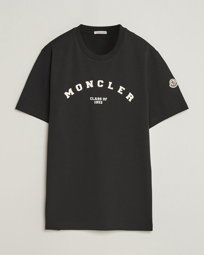Moncler College Logo T-Shirt Black – Sort