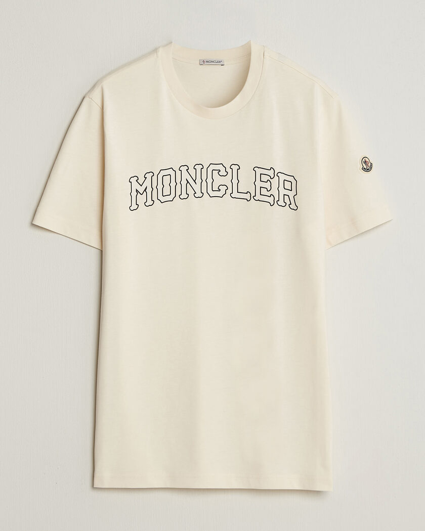 Moncler College Logo T-Shirt Off White – Hvid