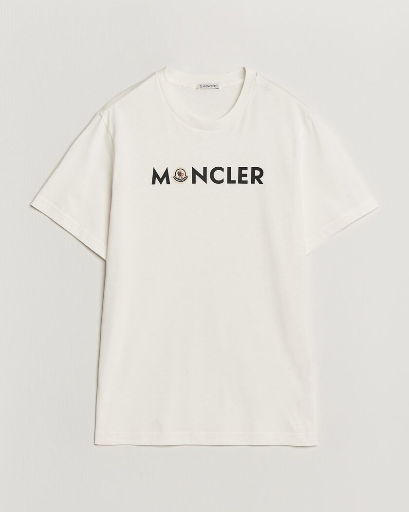 Moncler Logo Lettering T-Shirts White – Hvid