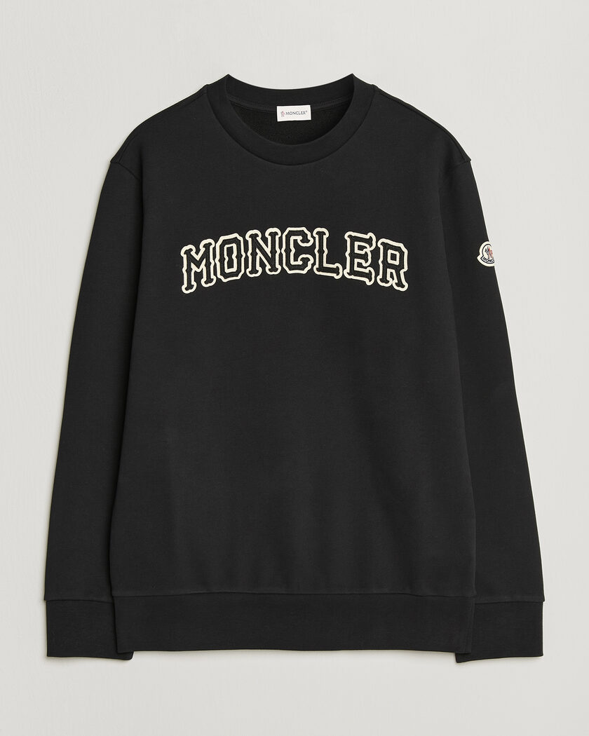 Moncler College Logo Sweatshirt Black – Sort