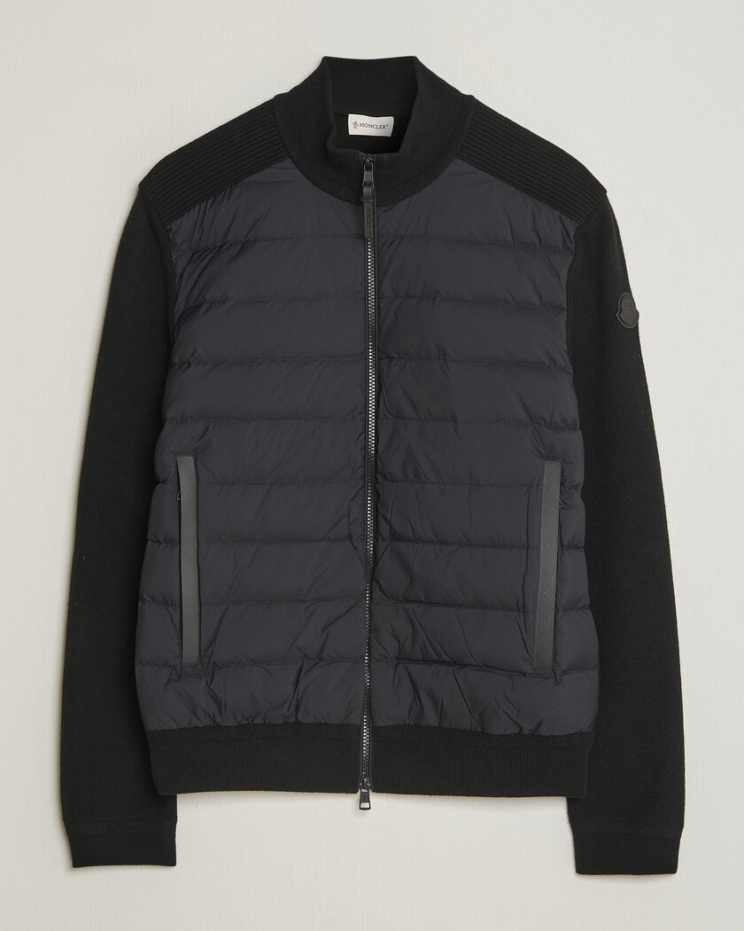 Moncler Wool/Cashmere Hybrid Jacket Black – Sort