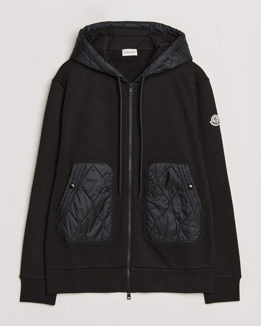 Moncler Full Zip Hoodie Black – Sort