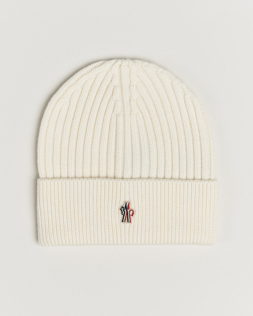 Moncler Grenoble Rib Wool Beanie Off White – Hvid