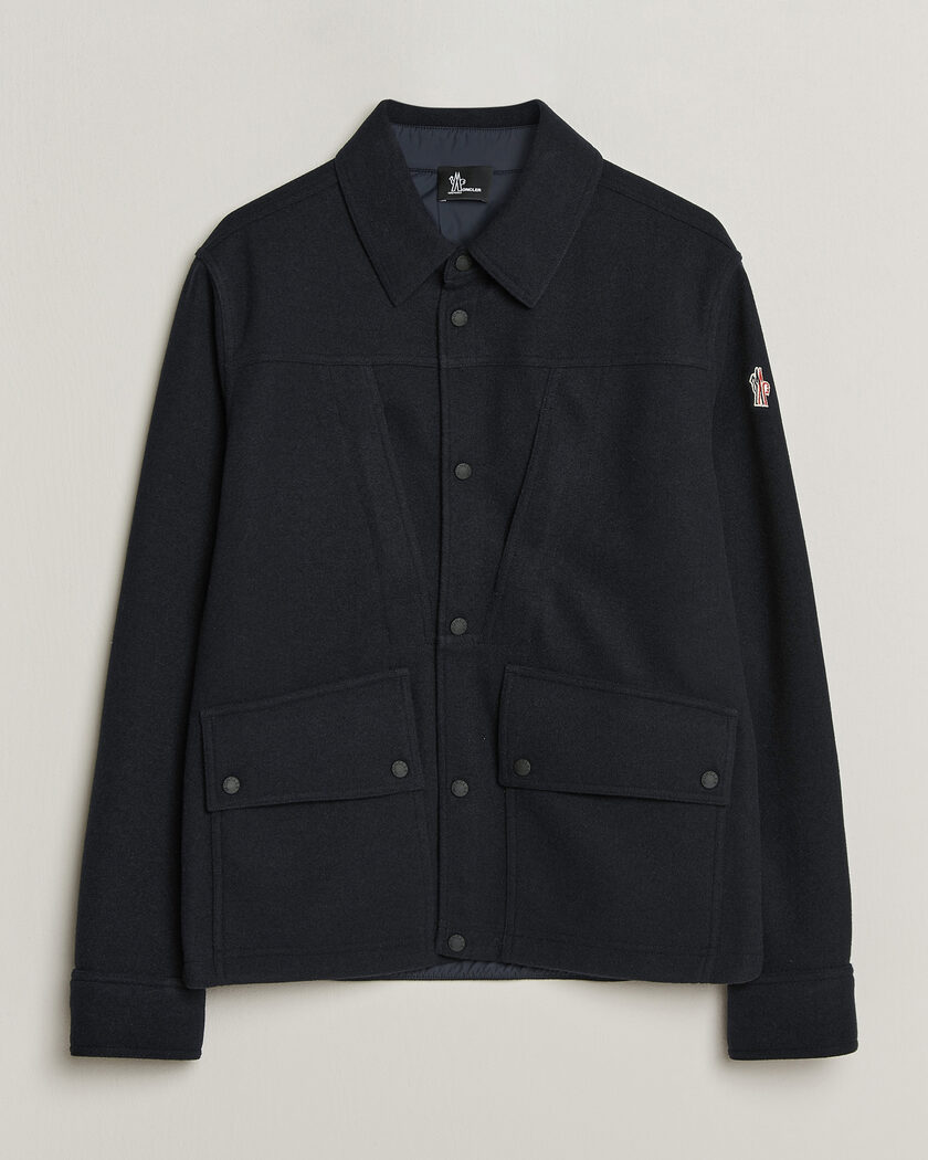 Moncler Grenoble Brushed Shirt Jacket Navy – Blå