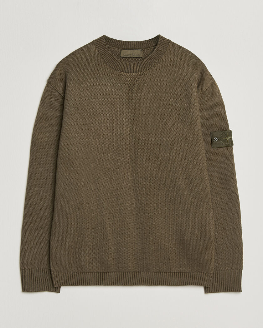 Stone Island Ghost Plush Stitch Winter Cotton Sweat Miltary Green – Grøn