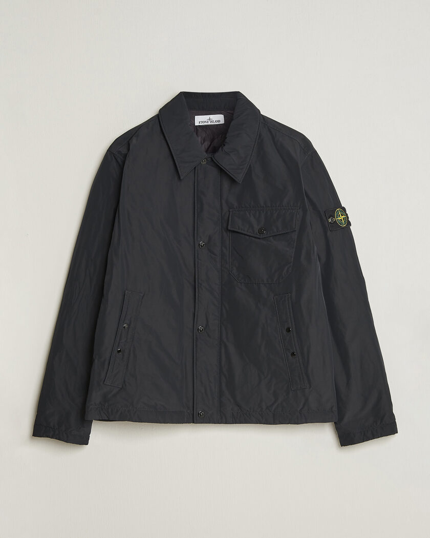 Stone Island Micro Twill Padded Jacket Black – Sort