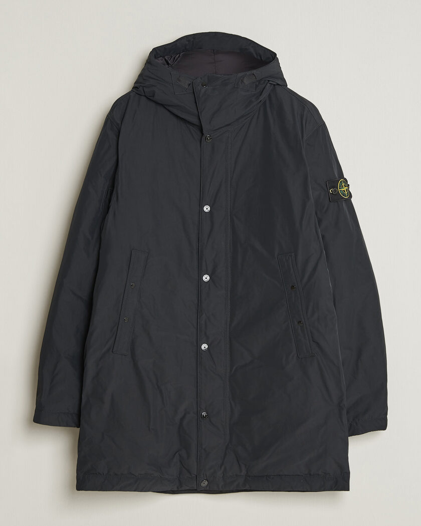 Stone Island Micro Twill Padded Parka Black – Sort